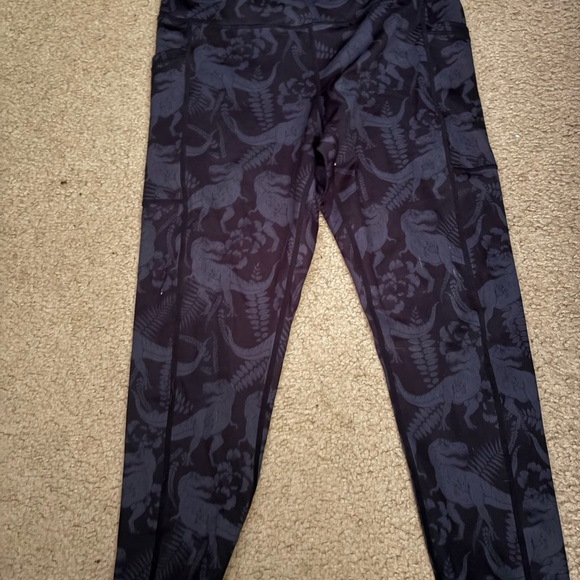 Constantly Varied Gear Gray Dinosaur Leggings - Picture 1 of 2